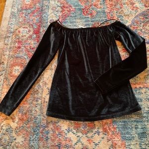 Velvet strapless top